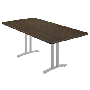 Correll 36x72 Rectangle Modern Conference Table in Walnut