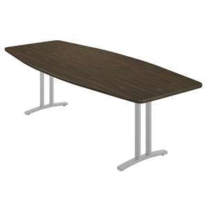 Correll 42x96 Boat Shaped Modern Conference Table in Walnut