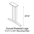 Correll 42x96 Rectangle Modern Conference Table in Driftwood