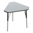 Correll 30x34 Diamond Corrella Desk with Black Band and Legs in HP Gray