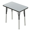 Correll 20x27 Corrella Desk with Black Band and Legs in TFL Gray