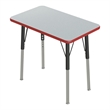 Correll 20x27 Corrella Desk with Red Band and Black Legs in TFL Gray