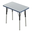 Correll 20x27 Corrella Desk with Navy Band and Black Legs in TFL Gray