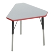 Correll 30x34 Diamond Corrella Desk with Red Band & Black Legs in TFL Gray