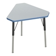 Correll 30x34 Diamond Corrella Desk with Blue Band & Black Legs in TFL Gray