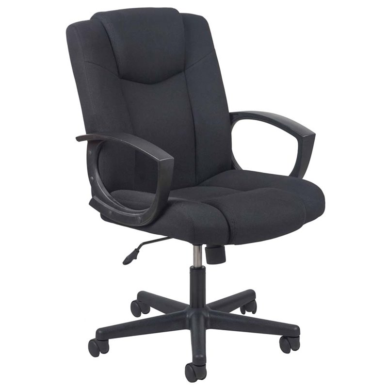 Essentials Swivel Upholstered Office Chair in Black - ESS-3080