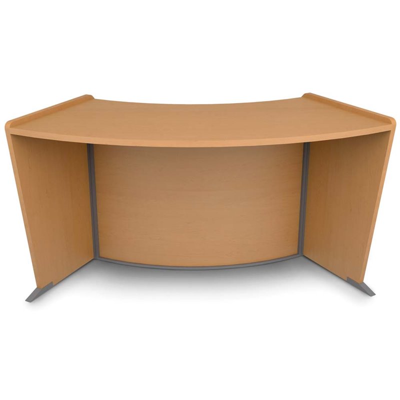 Ofm Marque Ada Curved Reception Station In Maple 55490 Mpl