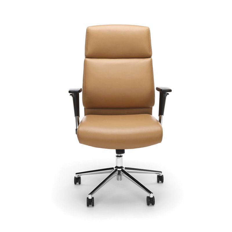 OFM High Back Leather Office Chair in Camel - 568-CAM