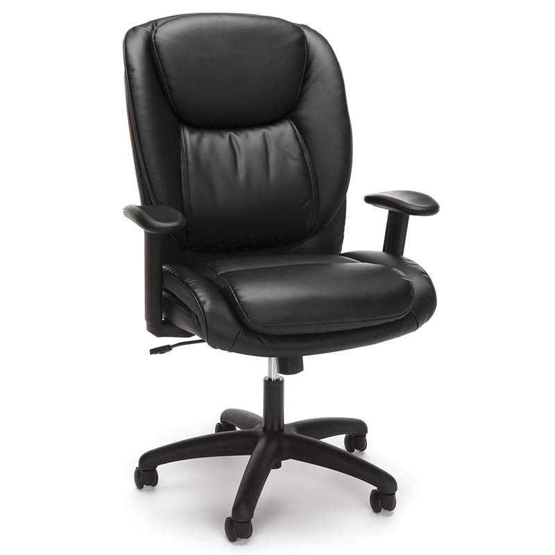 OFM Essentials Leather Swivel Executive Office Chair in ...