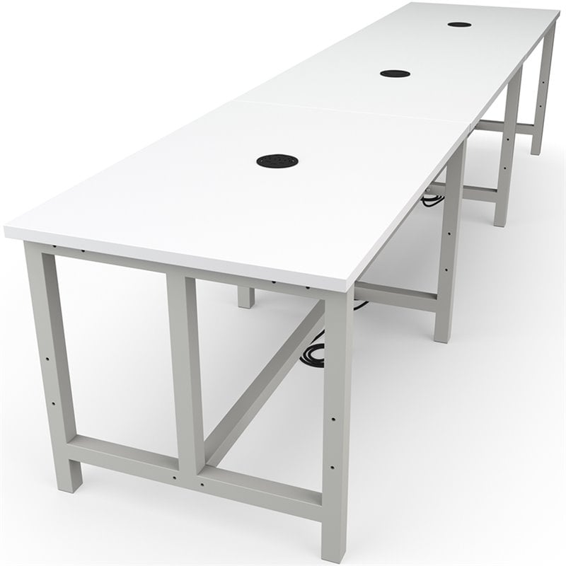 Ofm Endure Standard Height Work Table In Gray And White 9292 T