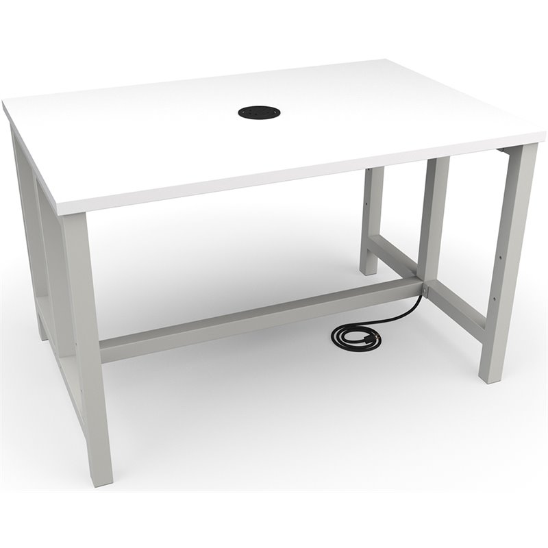 Ofm Endure Standard Height Work Table In Gray And White 9294 T