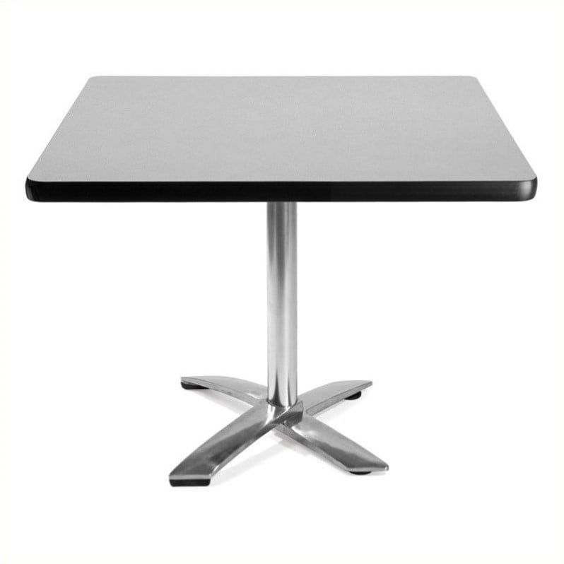 OFM 42 Square Folding Table In Gray Nebula KFT42SQ GRYNB   468687 L 