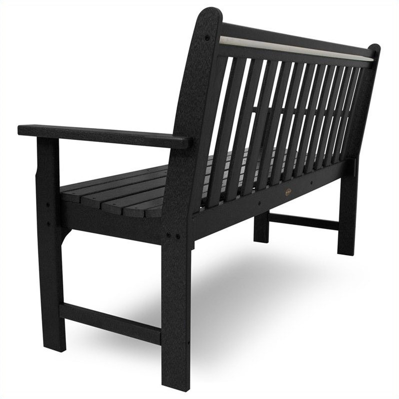 Polywood Vineyard 60" Outdoor Bench in Black - GNB60BL