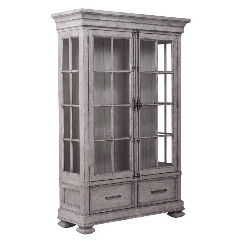 Samuel Lawrence Prospect Hill China Cabinet In Gray S082 140 Samuel Lawrence Prospect Hill China Cabinet In Gray