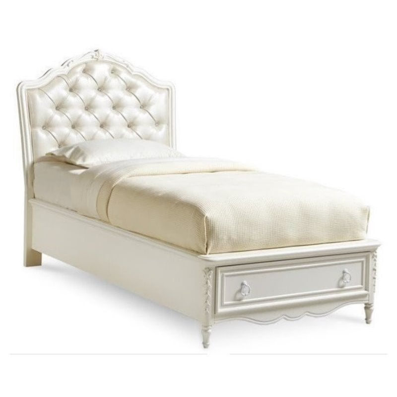 Samuel Lawrence Furniture SweetHeart Upholstered Twin Bed In White ...