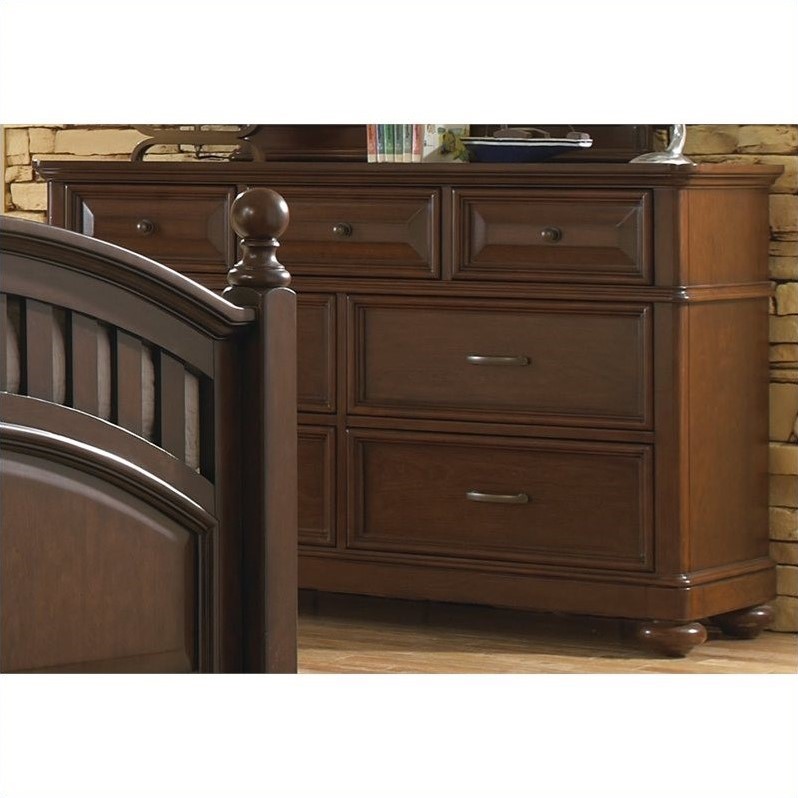 Samuel Lawrence Furniture Expedition Drawer Dresser in Cherry 8468410