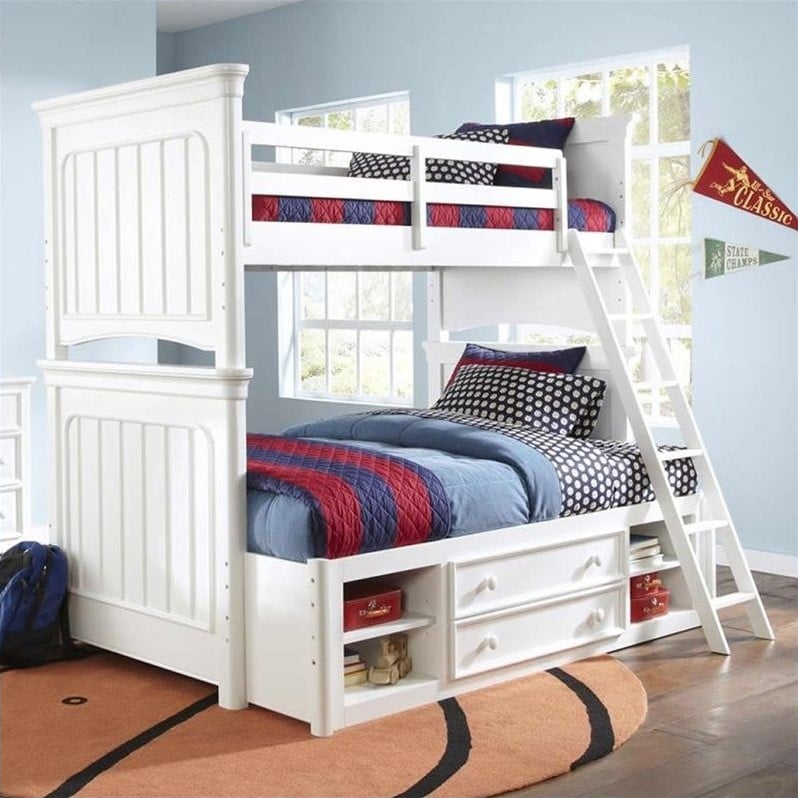 Samuel Lawrence Furniture SummerTime Bunk Bed in White - 8466-BunkBed