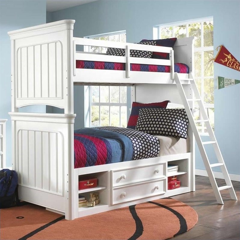 Samuel Lawrence Furniture SummerTime Bunk Bed in White - 8466-BunkBed