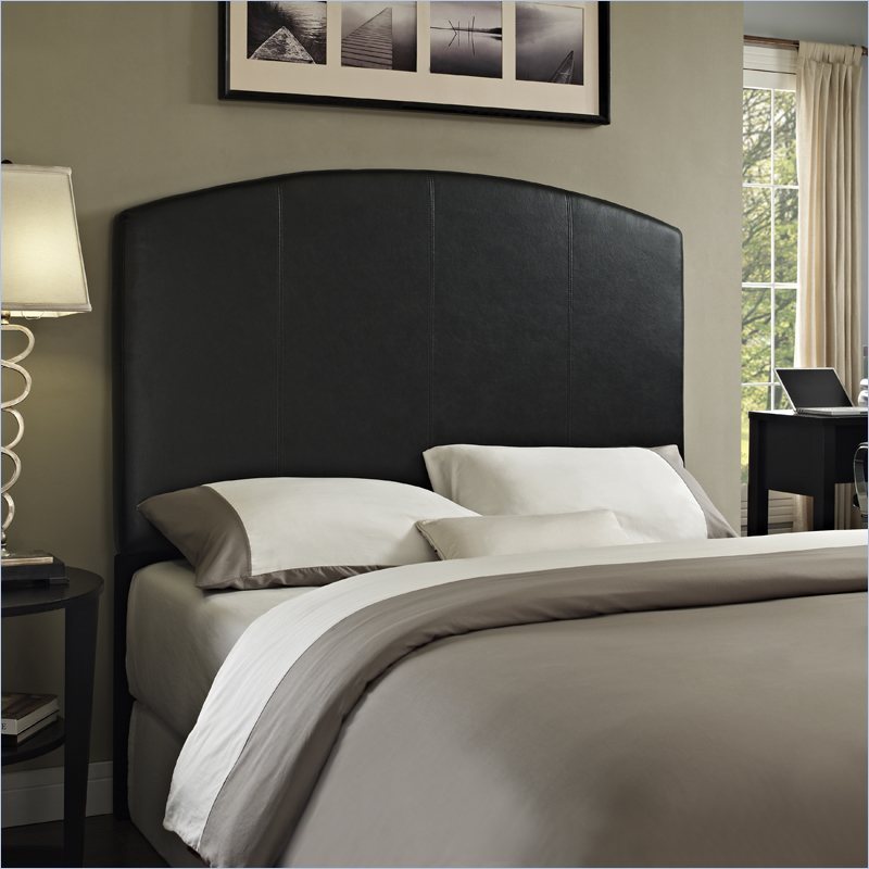 Panel Faux Leather Headboard in Dark Brown by Samuel Lawrence Furniture