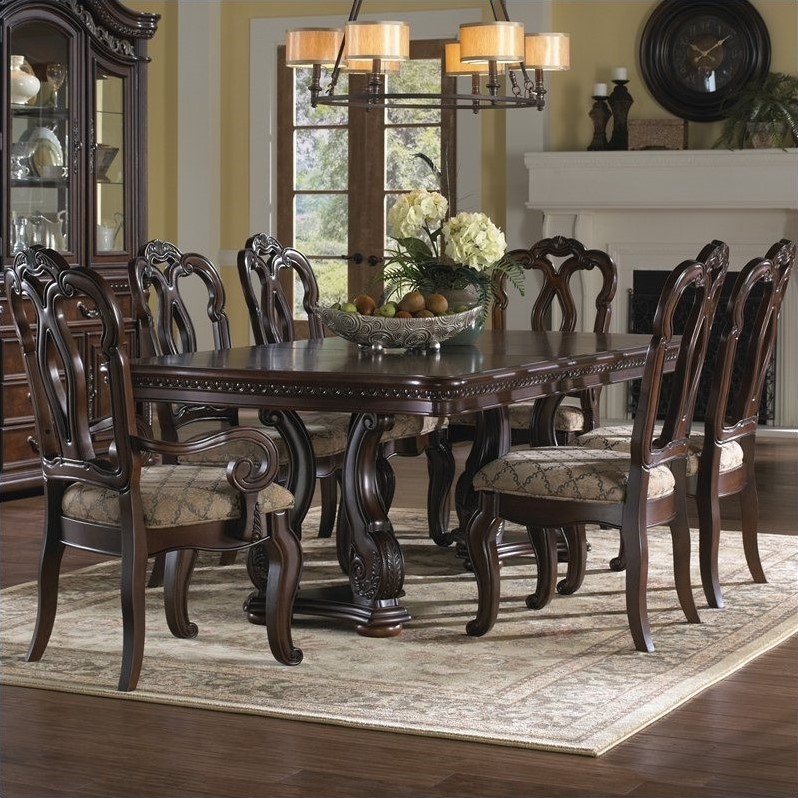 Samuel Lawrence San Marino 7pc Dining Room Set in Dark Brown 353013SET