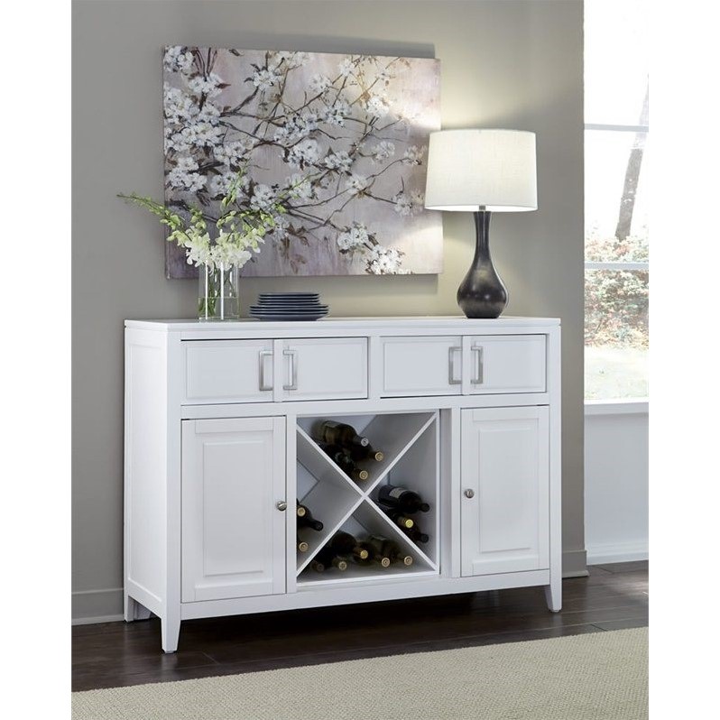 Samuel Lawrence Furniture Brighton Buffet Table in White - 8673-146