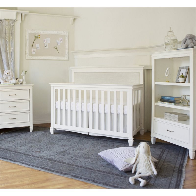 Namesake Classic Darlington 4-in-1 Convertible Crib in Warm White