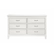 Namesake Classic Darlington 6 Drawer Assembled Dresser in Warm White