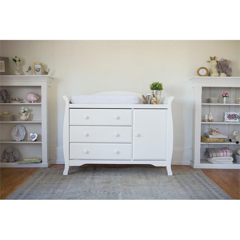 Million Dollar Baby Classic Ashbury Combo Dresser In White M8213w Million Dollar Baby Classic Ashbury Combo Dresser In White