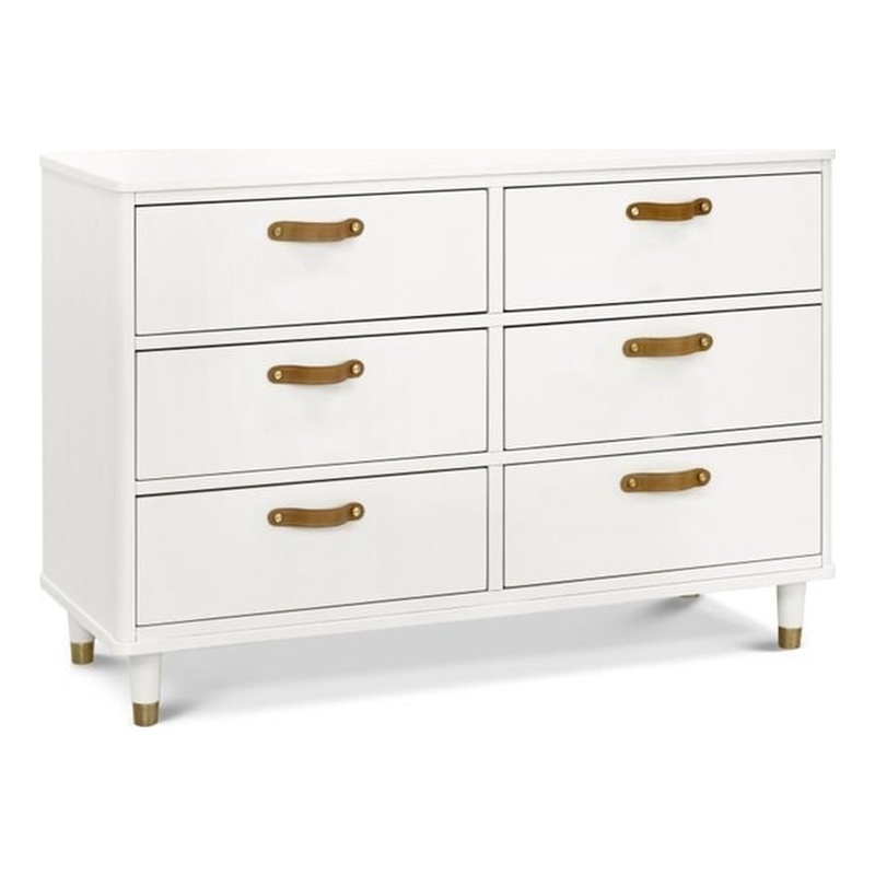 Namesake Classic Tanner 6 Drawer Bedroom Dresser in Warm White