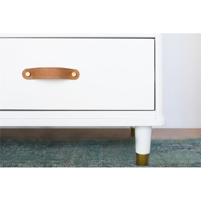 Namesake Classic Tanner 6 Drawer Bedroom Dresser in Warm White