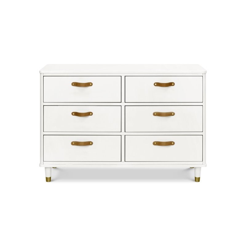 Namesake Classic Tanner 6 Drawer Bedroom Dresser in Warm White