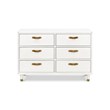 Namesake Classic Tanner 6 Drawer Bedroom Dresser in Warm White