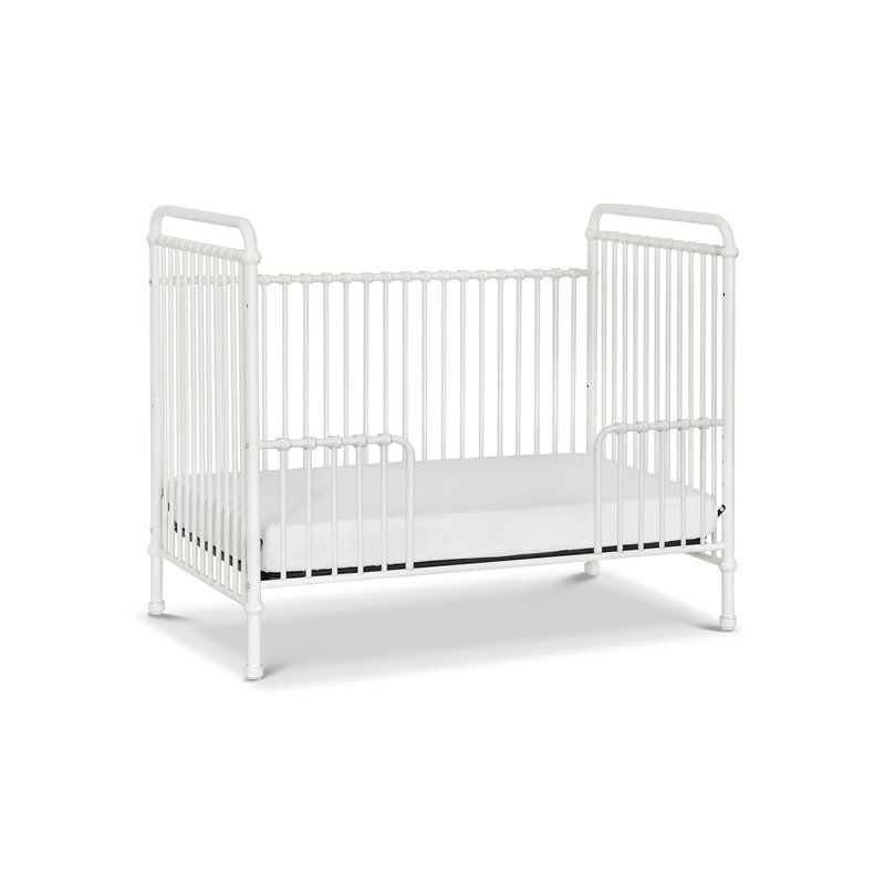 white iron crib