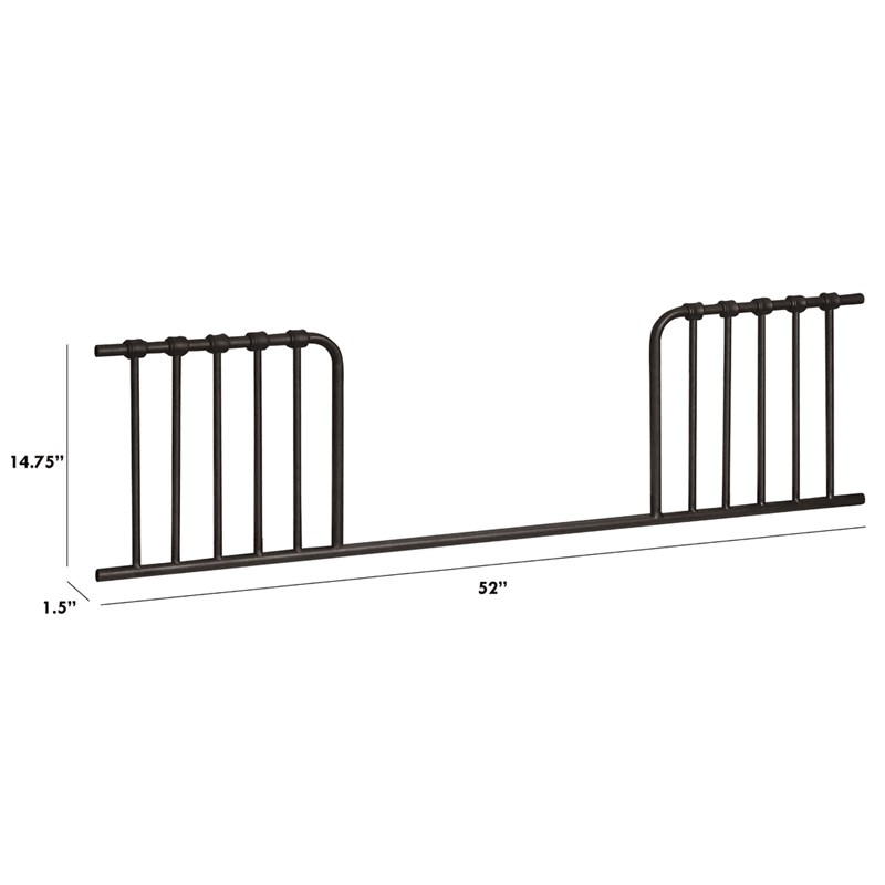 Namesake Classic Abigail Metal Toddler Bed Conversion Kit in Vintage Iron Brown