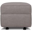 Namesake Classic Willa Alden Gliding Ottoman in Gray Tweed Fabric