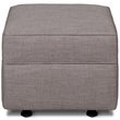 Namesake Classic Willa Alden Gliding Ottoman in Gray Tweed Fabric