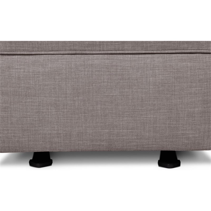 Namesake Classic Willa Alden Gliding Ottoman in Gray Tweed Fabric