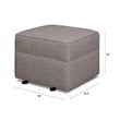 Namesake Classic Willa Alden Gliding Ottoman in Gray Tweed Fabric