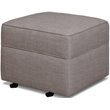 Namesake Classic Willa Alden Gliding Ottoman in Gray Tweed Fabric