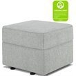 Namesake Classic Willa Alden Gliding Ottoman in Light Gray Weave Fabric