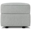 Namesake Classic Willa Alden Gliding Ottoman in Light Gray Weave Fabric