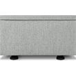 Namesake Classic Willa Alden Gliding Ottoman in Light Gray Weave Fabric