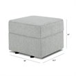 Namesake Classic Willa Alden Gliding Ottoman in Light Gray Weave Fabric