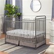 Namesake Classic Abigail 3-in-1 Metal Convertible Crib in Vintage Silver