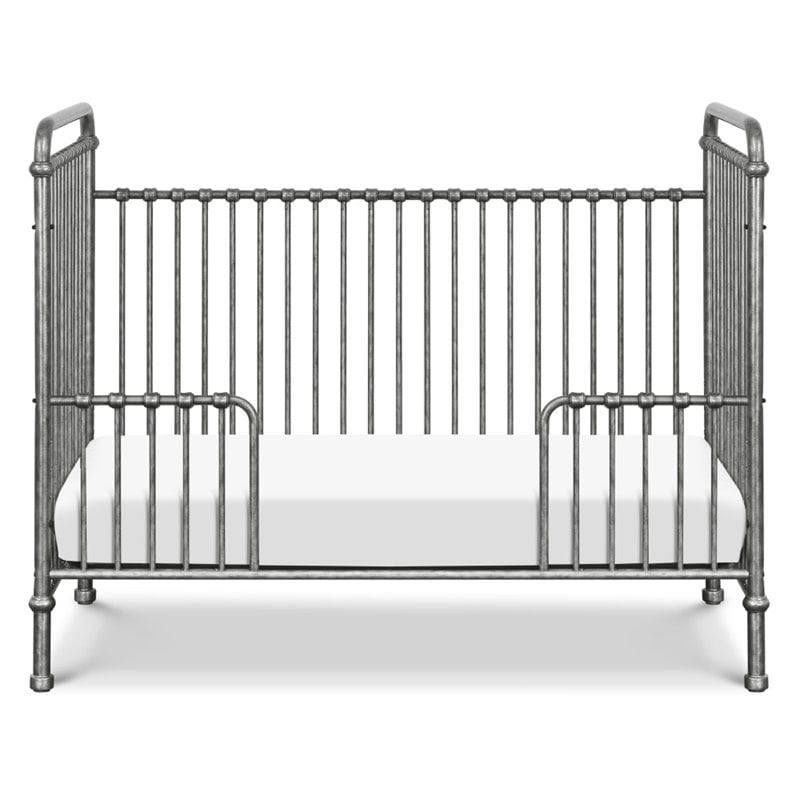Namesake Classic Abigail 3-in-1 Metal Convertible Crib in Vintage Silver