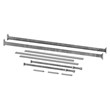 Namesake Classic Winston Metal Full Bed Conversion Rails Kit in Vintage Silver