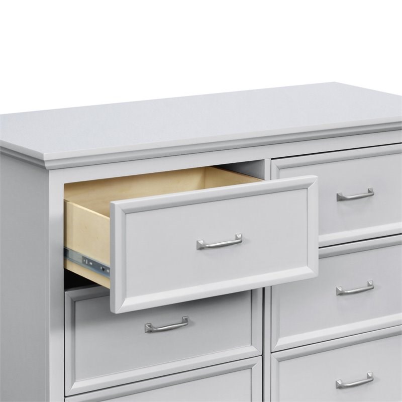 Namesake Foothill Louis Pine Wood 6-Drawer Assembled Dresser in Cloud Gray