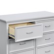 Namesake Foothill Louis Pine Wood 6-Drawer Assembled Dresser in Cloud Gray