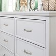 Namesake Foothill Louis Pine Wood 6-Drawer Assembled Dresser in Cloud Gray