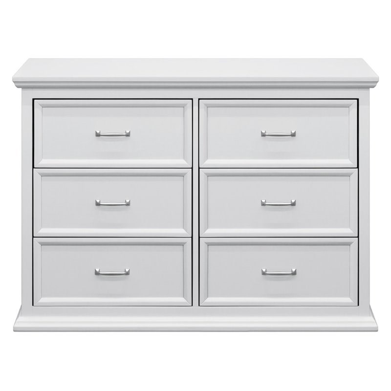 Namesake Foothill Louis Pine Wood 6-Drawer Assembled Dresser in Cloud Gray
